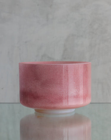8" G - 5 Pink Himalayan Salt Frosted Inside 94206 - The Sound Healing Studio