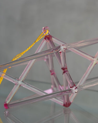 9" F - 10 Pink Aura Gold double pyramid 126180 - The Sound Healing Studio