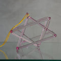 9" F - 10 Pink Aura Gold double pyramid 126180 - The Sound Healing Studio