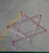 9" F - 10 Pink Aura Gold double pyramid 126180 - The Sound Healing Studio
