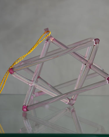 9" F - 10 Pink Aura Gold double pyramid 126180 - The Sound Healing Studio