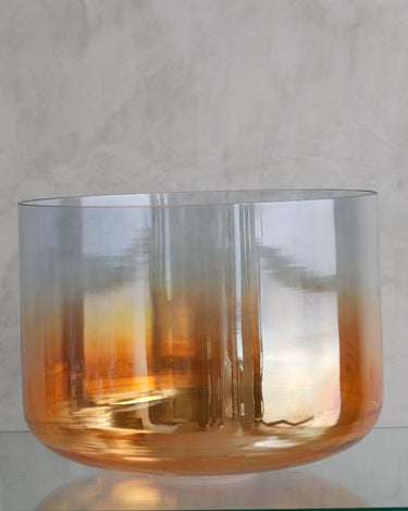 Crystal Tones 16" A - 25 Grandmother Supergrade Bowl Grandmother, Androgynous Indium Rim 141495 - The Sound Healing Studio