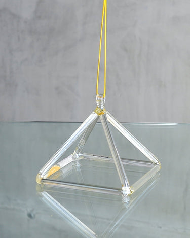 Crystal Tones 5” F# - 5 Lemon Aura Gold Pyramid - The Sound Healing Studio