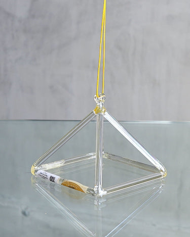 Crystal Tones 5” F# - 5 Lemon Aura Gold Pyramid - The Sound Healing Studio