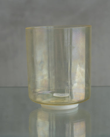 Crystal Tones 6" A+15 Lemon Aura Gold Flat Bottom, (Binaural) Bowl 105652 - The Sound Healing Studio