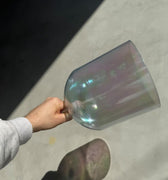 Crystal Tones 7" E+15 platinum, Aqua Aura Gold (Inside) Tall, Limited Edition Fire Element Bowl Practitioner Bowl With Case - The Sound Healing Studio