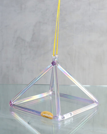 Crystal Tones 8" E0 Violet Flame Aura Pyramid - The Sound Healing Studio