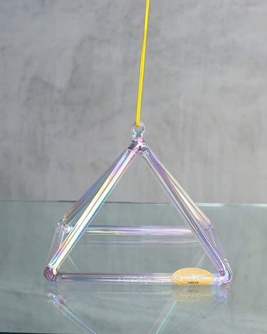 Crystal Tones 8" E0 Violet Flame Aura Pyramid - The Sound Healing Studio