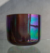 Crystal Tones Alchemy Bowl 12” C# - 10 Amethyst, Platinum Frosted (Inside), Celestial Rings Bowl - The Sound Healing Studio