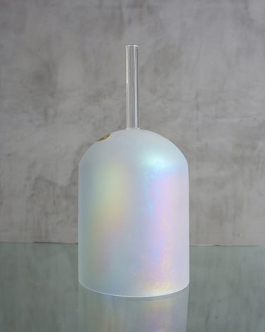 Crystal Tones Alchemy Bowl 7" E - 30 Platinum (Inside) Frosted, Tall, Practitioner Bowl® - 99526 - The Sound Healing Studio