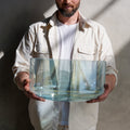 Crystal Tones Alchemy Bowl Super Grade 16" C# - 5 Aqua Aura Gold 11713 - The Sound Healing Studio