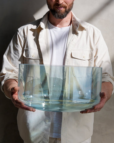 Crystal Tones Alchemy Bowl Super Grade 16" C# - 5 Aqua Aura Gold 11713 - The Sound Healing Studio