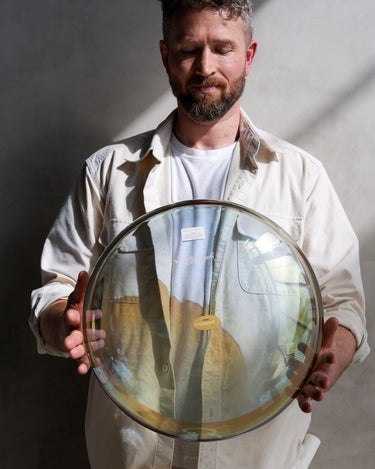 Crystal Tones Super Grade Alchemy Bowl 16" B0 Grandmother, Aqua Aura Gold (Base) 135830 - The Sound Healing Studio