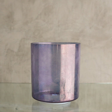 Crystal Tones Alchemy Bowl 8" B-10 Great Salt Lake Salt, Violet Aura Gold Bowl - 110083