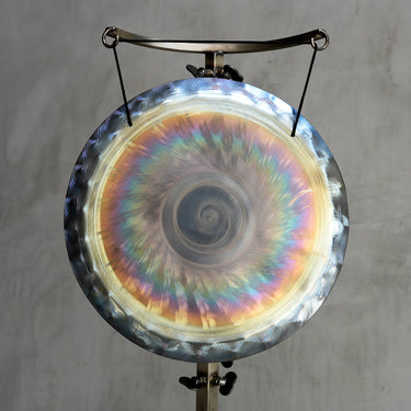 15″ Nickel Silver Handheld Gong - A0 219hz - The Sound Healing Studio