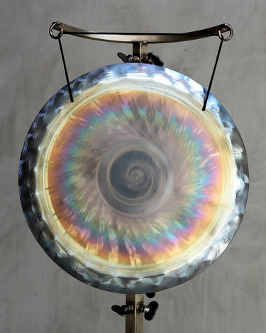 15″ Nickel Silver Handheld Gong - A0 219hz - The Sound Healing Studio
