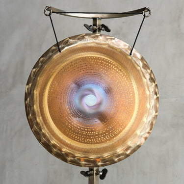 15″ Nickel Silver Handheld Gong C - 45 127hz - The Sound Healing Studio