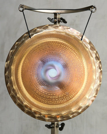 15″ Nickel Silver Handheld Gong C - 45 127hz - The Sound Healing Studio