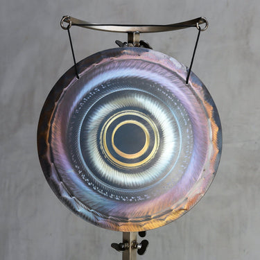 15″ Nickel Silver Handheld Gong - D - 30 144hz - The Sound Healing Studio