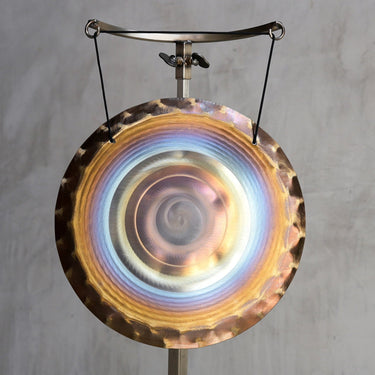 15″ Nickel Silver Handheld Gong - G0 206hz - The Sound Healing Studio