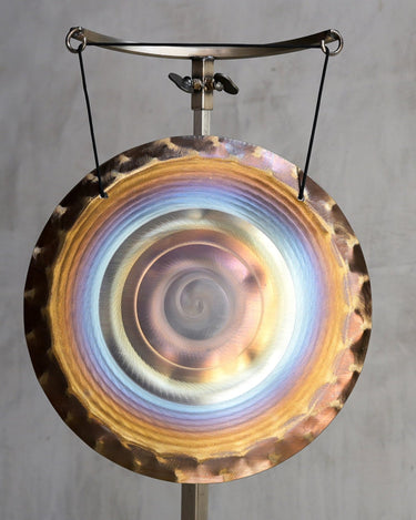 15″ Nickel Silver Handheld Gong - G0 206hz - The Sound Healing Studio