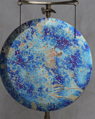 19” Titanium Blue Cosmo Handheld Gong - The Sound Healing Studio