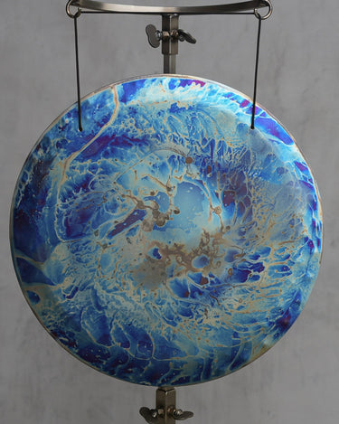 19” Titanium Blue Cosmo Handheld Gong - The Sound Healing Studio