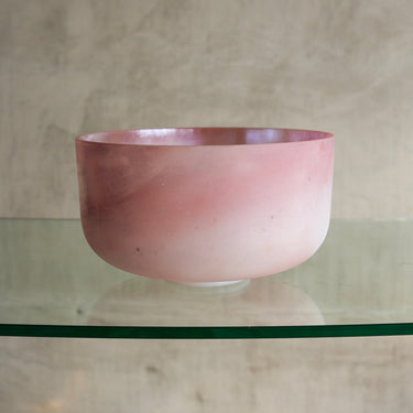 Crystal Tones Alchemy Bowl 12" F#-20 Pink Himalayan Salt, Palladium (Inside) - 145406