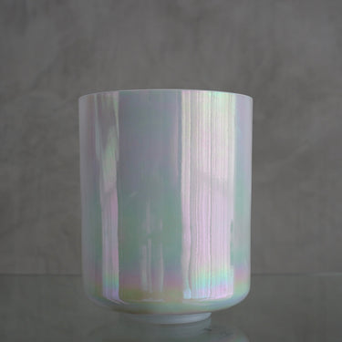 Crystal Tones Alchemy Bowl- 8" C+5 Yagna, Platinum Tall 150034