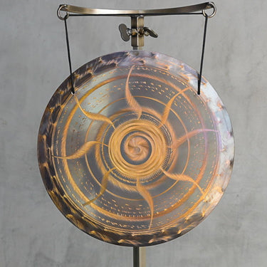 15″ Nickel Silver Handheld Gong - F-30