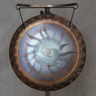 Grotta Sonora 15″ Nickel Silver Handheld Gong - F+35 178hz