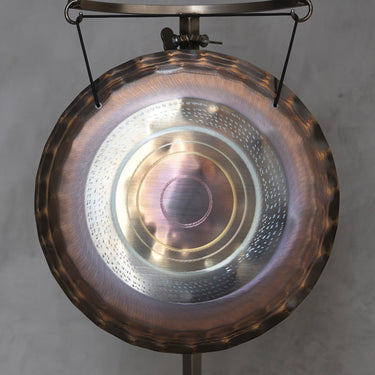Grotta Sonora 15″ Nickel Silver Handheld Gong - E+25 157Hz