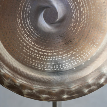 Grotta Sonora 15″ Nickel Silver Handheld Gong C-45 127hz | 150008