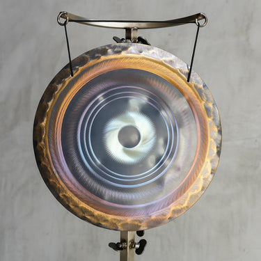 15″ Nickel Silver Handheld Gong - C#0 135hz