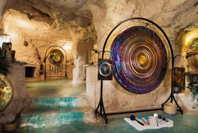 Gongs Used in Sound Healing Sessions at The Sound Healing Studio in Los Angeles - Powerful Instruments for Vibrational Healing and Meditation