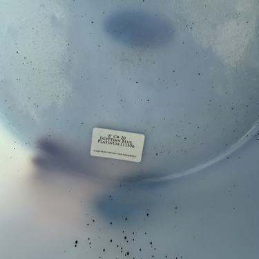 8" C# Egyptian Blue, Platinum Bowl 111506