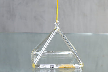 Crystal Tones 5” F# - 5 Lemon Aura Gold Pyramid - The Sound Healing Studio