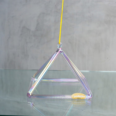 Crystal Tones 8" E0 Violet Flame Aura Pyramid - The Sound Healing Studio