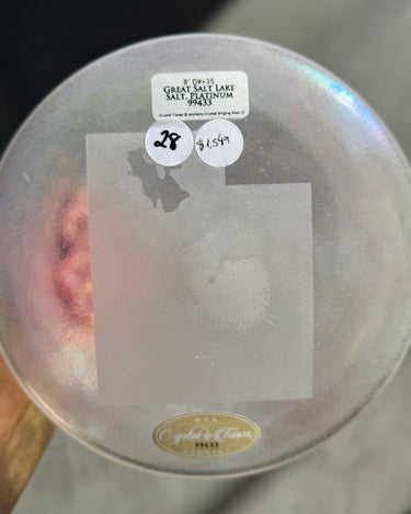 Crystal Tones Alchemy Bowl 8" D#+35 Great Salt Lake Salt, Platinum 99433 - The Sound Healing Studio
