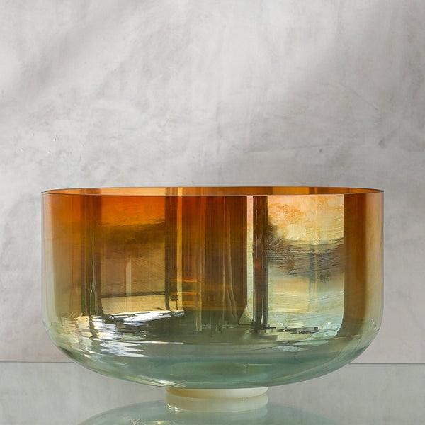 Crystal Tones 10インチ G-25 Aqua Aura Gold Crystal Tones Super Grade Alchemy Bowl 16