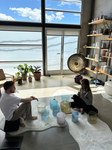 The Sound Healing Studio in Los Angeles - Display of High-Quality Healing Instruments Ready for Sound Bath Experiences and Training