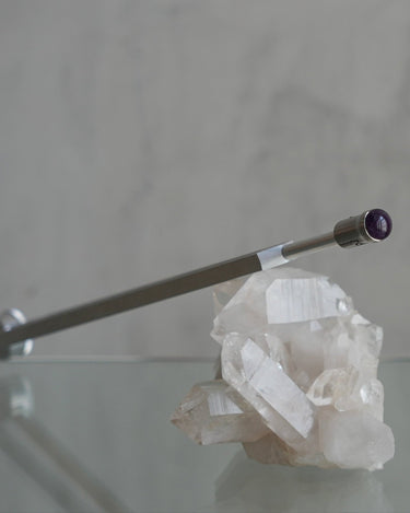 Tuner – “Otto 32” + Gem Foot Attachment Amethyst - “15mm” - The Sound Healing Studio