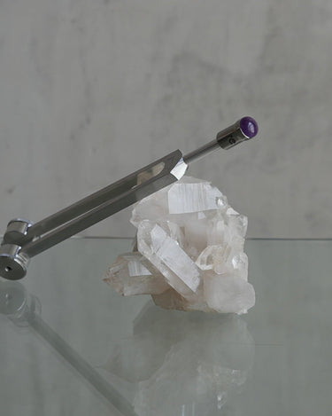 Tuner – “Otto 64” + Gem Foot Attachment Amethyst - “15mm” - The Sound Healing Studio